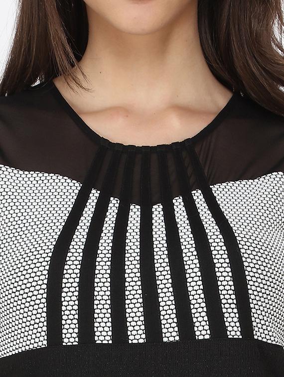 white printed sheath dress - 12249004 - Zoom Image - 4