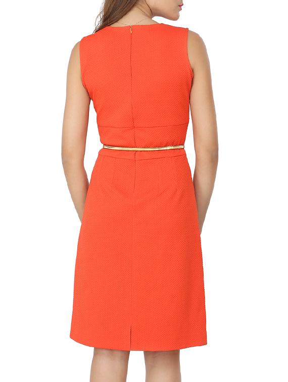solid orange shift dress - 12249023 - Zoom Image - 3