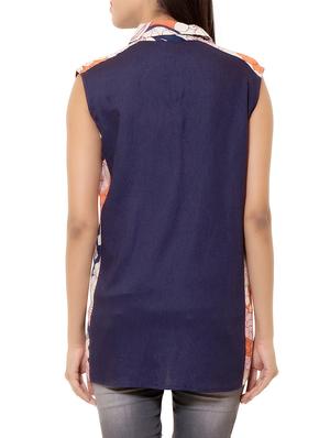 contrast detail blue shirt - 12252311 - Standard Image - 3