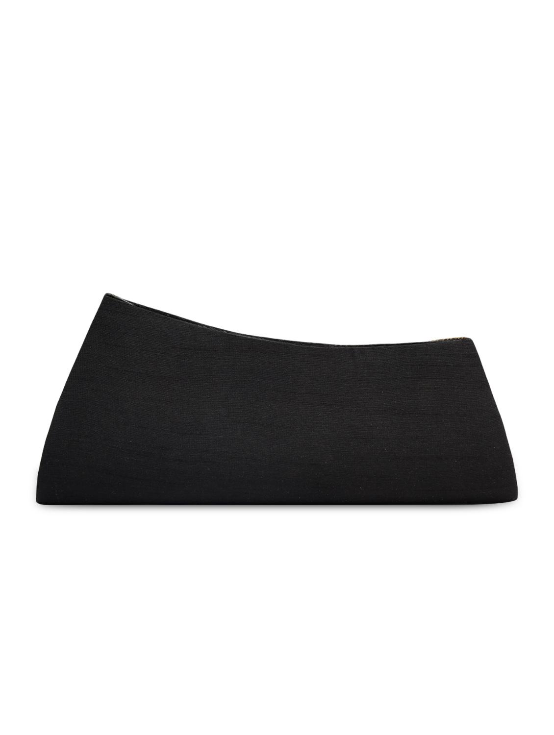 black dupion silk clutch - 1225262 - Zoom Image - 2