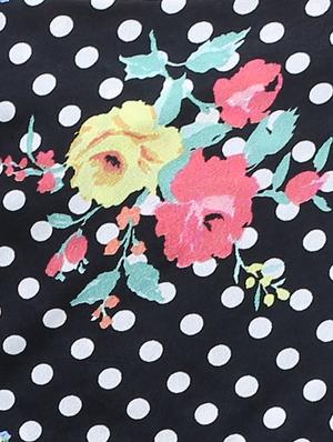 black printed crepe skorts - 12253135 - Standard Image - 4