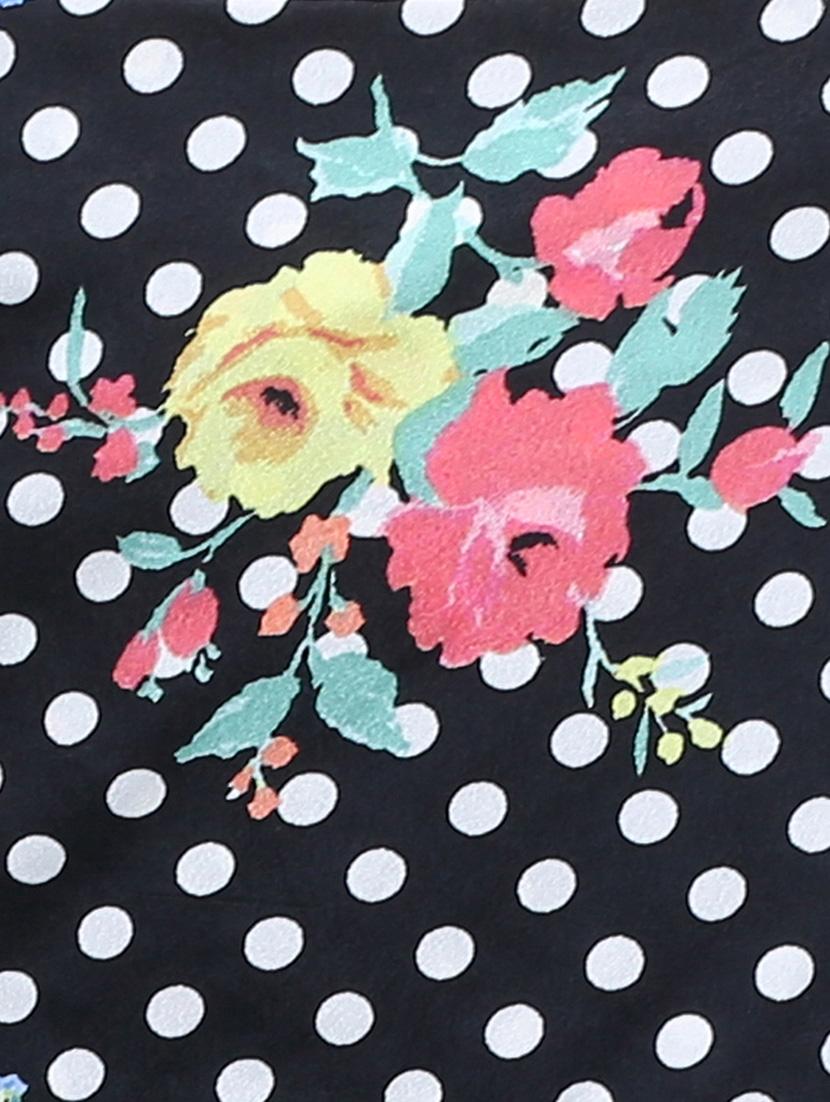 black printed crepe skorts - 12253135 - Zoom Image - 4