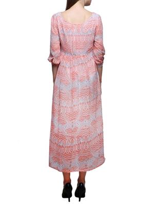 peach printed chiffon dress - 12253681 - Standard Image - 3