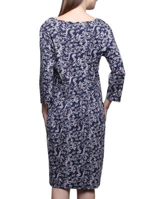 navy blue cotton aline dress - 12253701 - Standard Image - 3
