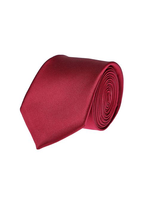 maroon micro fiber tie - 12253882 - Standard Image - 1