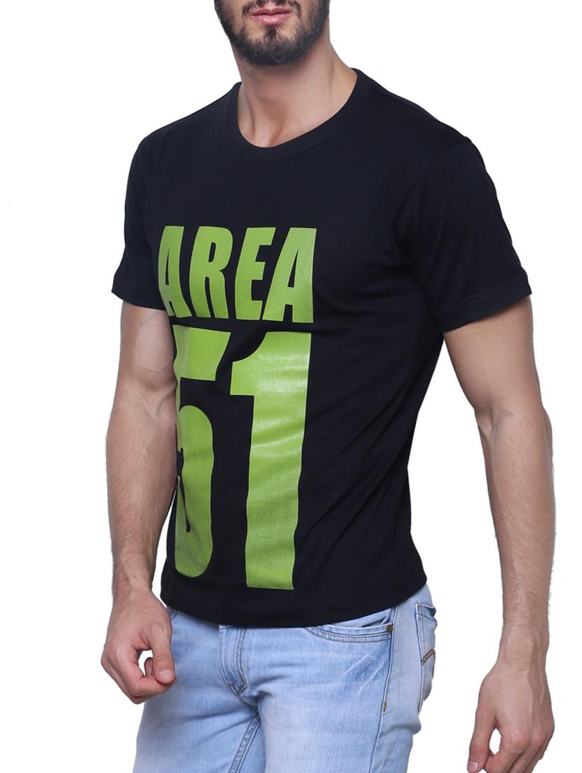 black cotton front print tshirt - 12256008 - Zoom Image - 2