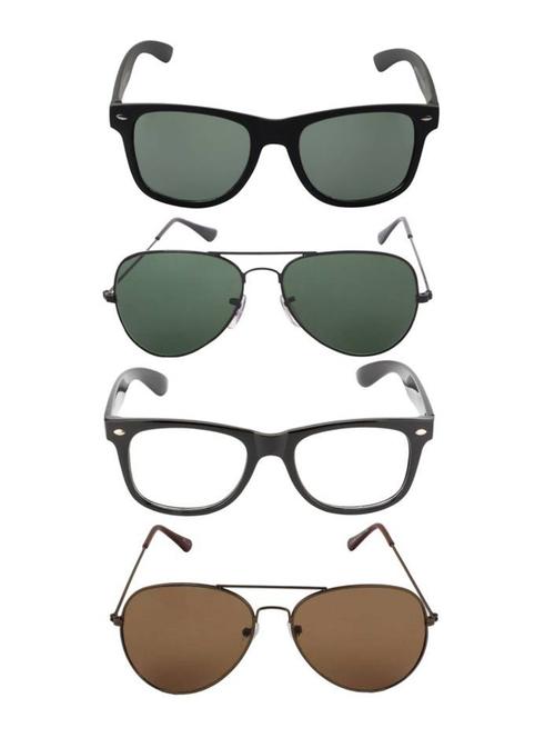 black metal aviator men sunglass - 12259321 - Standard Image - 1