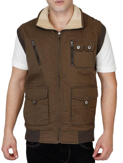 green cotton casual jacket - 12259551 - Very Small Image - 1