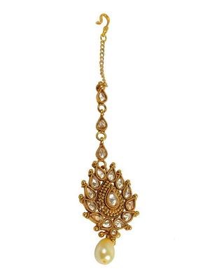 gold metal bridal necklace set - 12261512 - Standard Image - 3