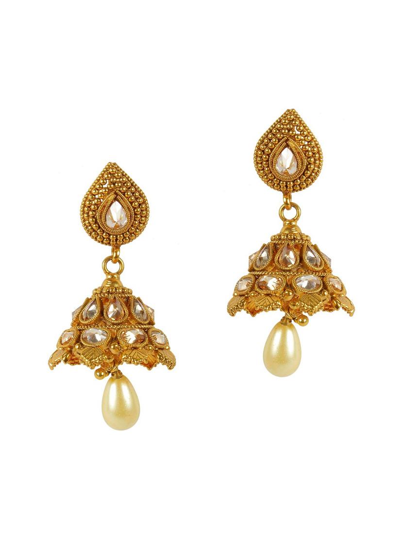 gold metal bridal necklace set - 12261512 - Zoom Image - 2