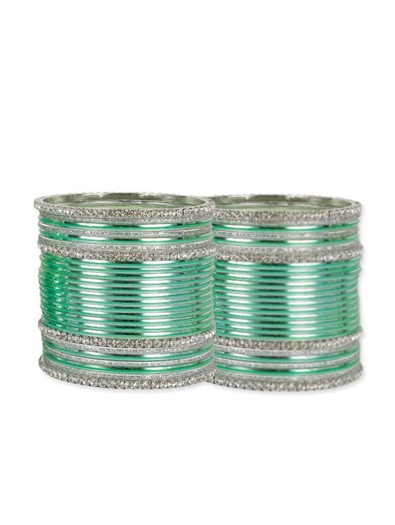 green metal bangle (set of 54) - 12262081 - Zoom Image - 1