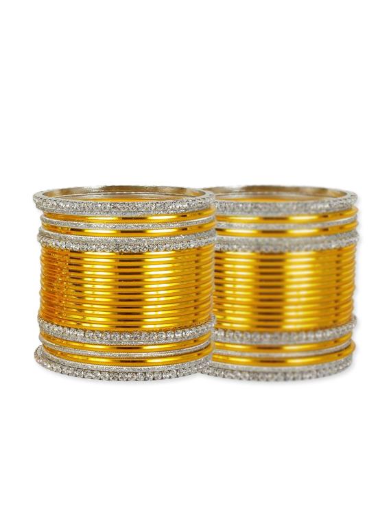 yellow metal bangle (set of 54) - 12262097 - Zoom Image - 1