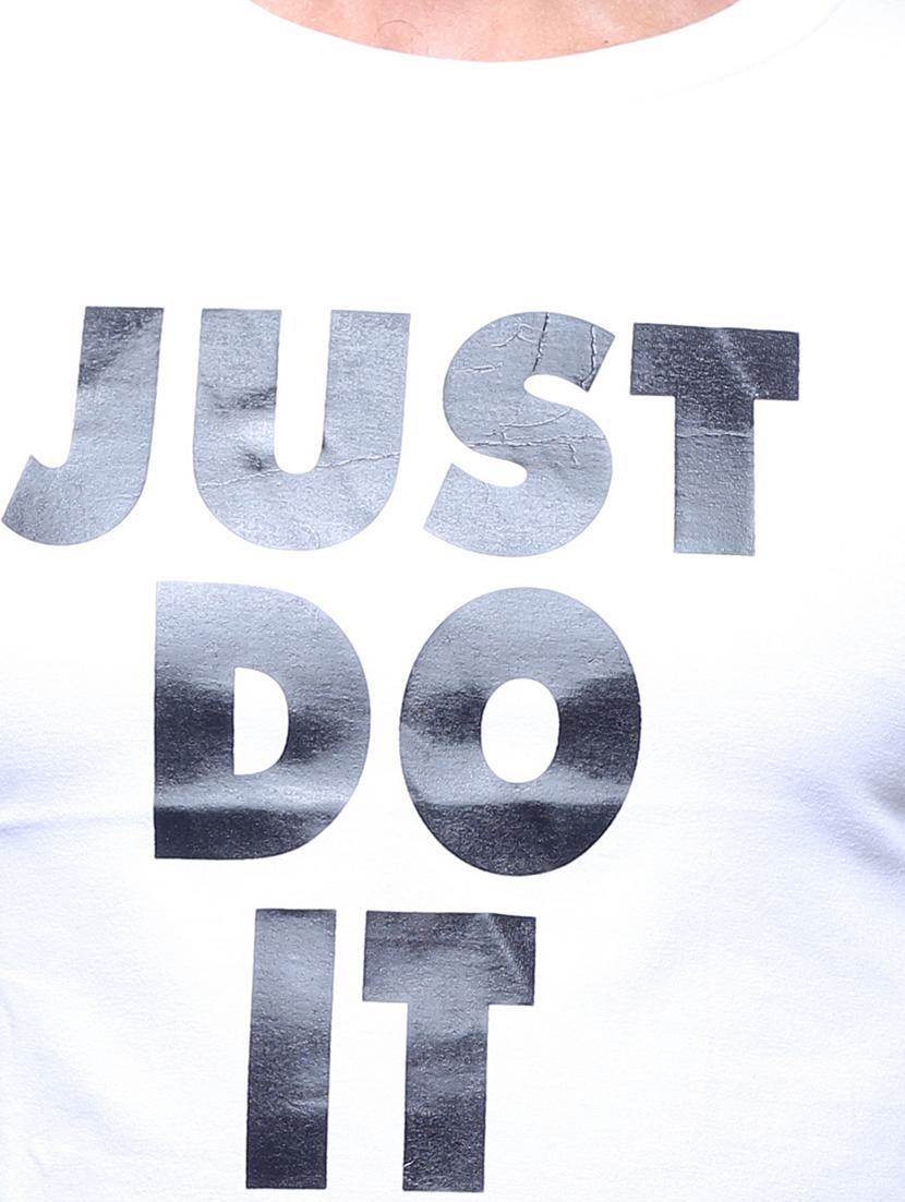 white cotton chest print t-shirt - 12262867 - Zoom Image - 4
