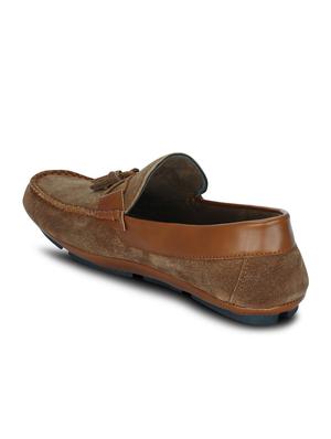 brown suede slip on loafer - 12266190 - Standard Image - 3