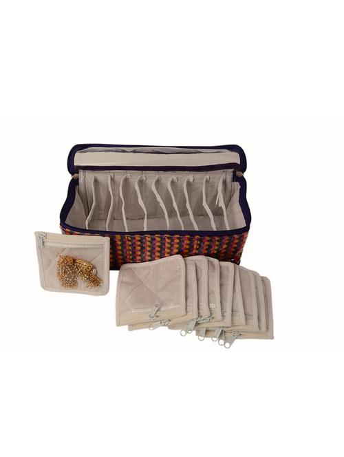 multi colored cotton polyester blend pouch - 12266293 - Standard Image - 1