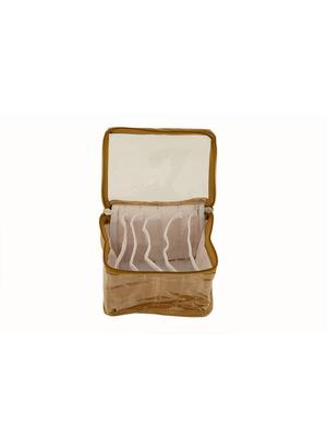 brown cotton polyester blend pouch - 12266294 - Standard Image - 3