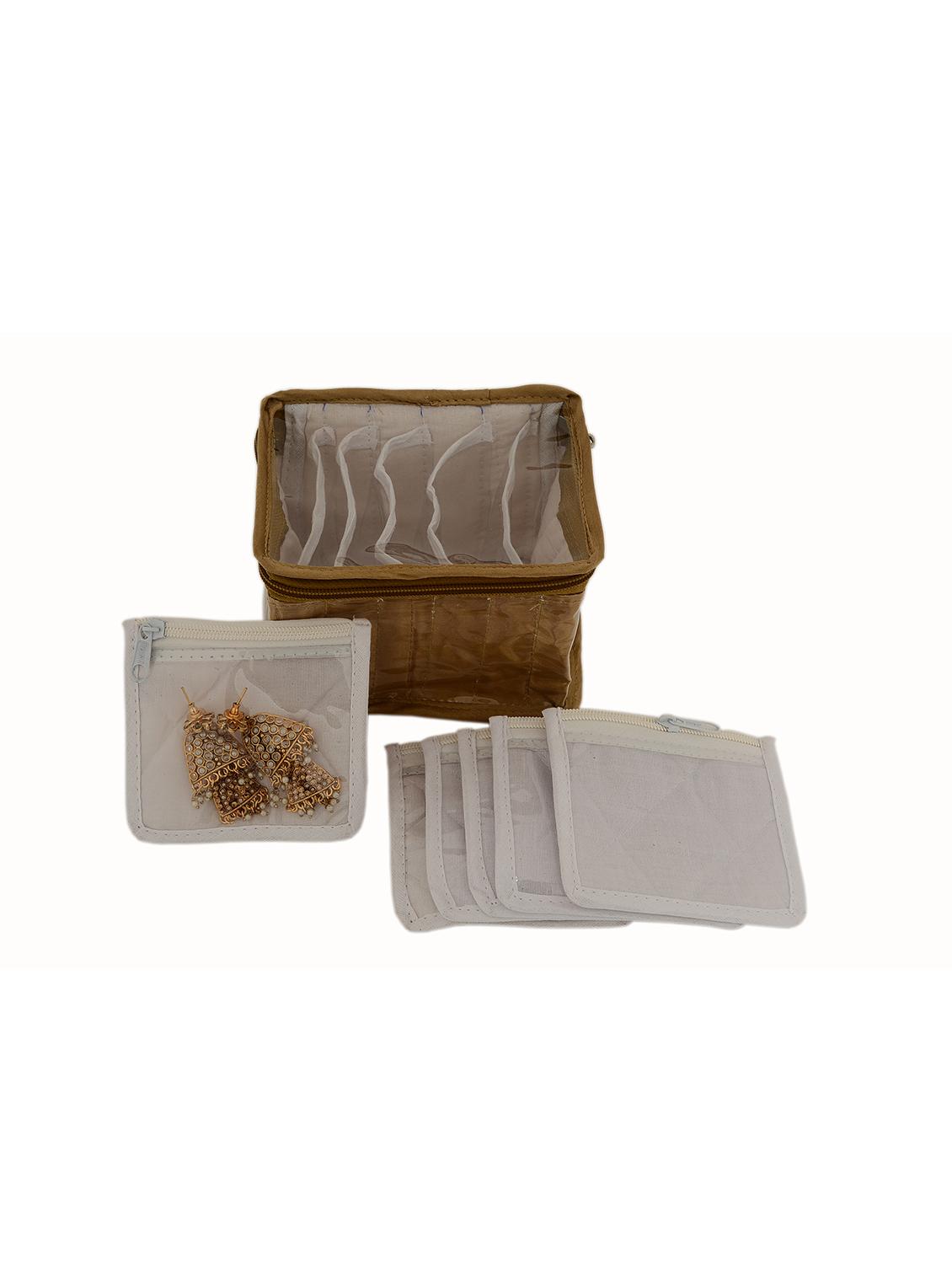 brown cotton polyester blend pouch - 12266294 - Zoom Image - 1