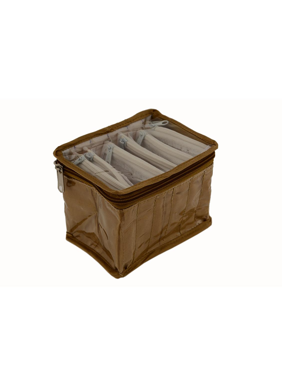 brown cotton polyester blend pouch - 12266294 - Zoom Image - 4
