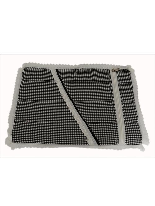 black checked cotton pouch - 12266322 - Standard Image - 1