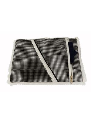 black checked cotton pouch - 12266322 - Standard Image - 2