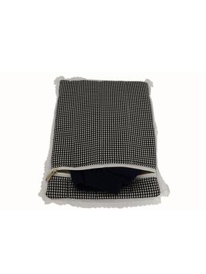 black checked cotton pouch - 12266322 - Standard Image - 3