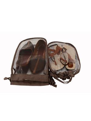 brown polyester pouch (set of 2) - 12266328 - Standard Image - 4