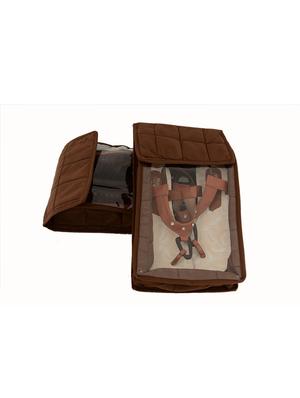 brown polyester pouch (set of 2) - 12266332 - Standard Image - 2