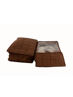 brown polyester pouch (set of 2) - 12266332 - Standard Image - 3