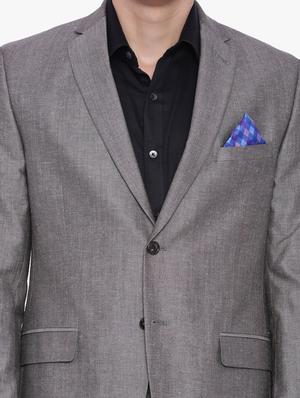 navy blue linen formal blazer - 12268440 - Standard Image - 4