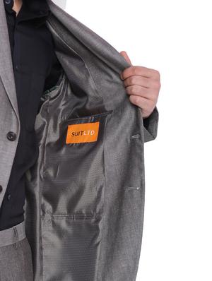 navy blue linen formal blazer - 12268440 - Standard Image - 5