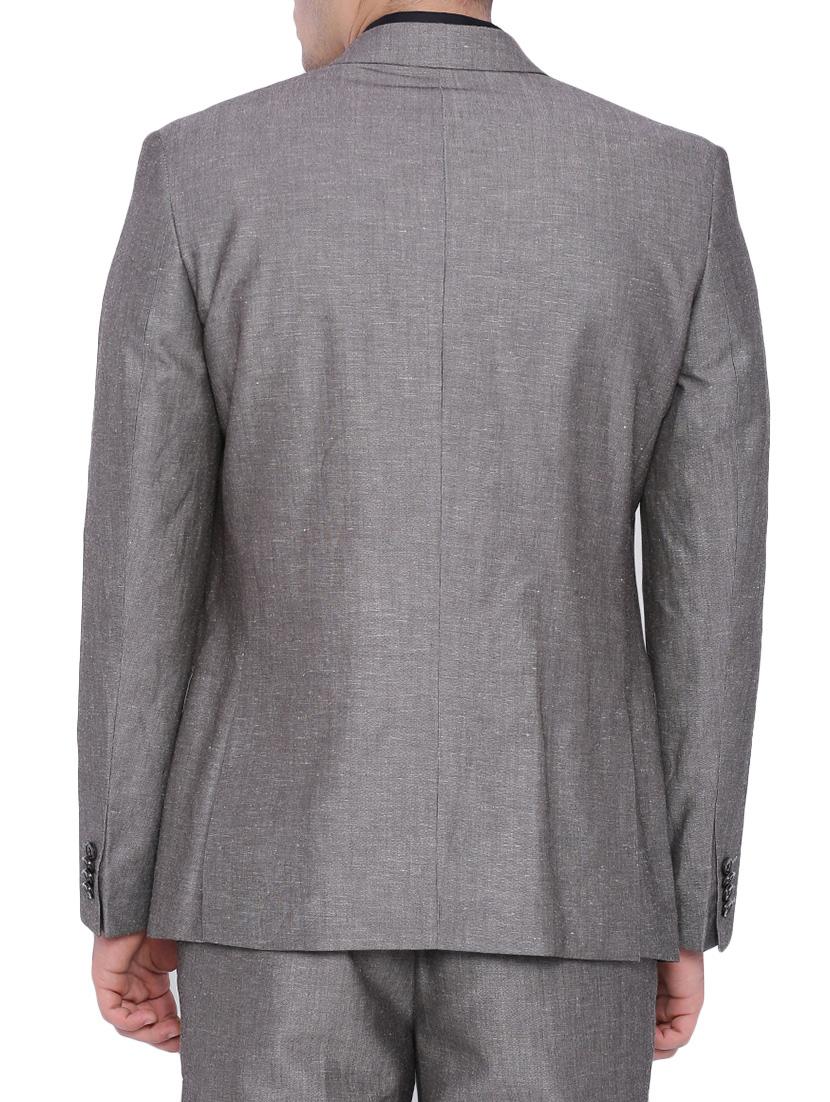 navy blue linen formal blazer - 12268440 - Zoom Image - 3