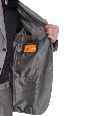 navy blue linen formal blazer - 12268448 - Standard Image - 5