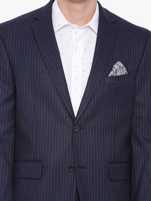 navy blue polyester formal blazer - 12268450 - Standard Image - 4