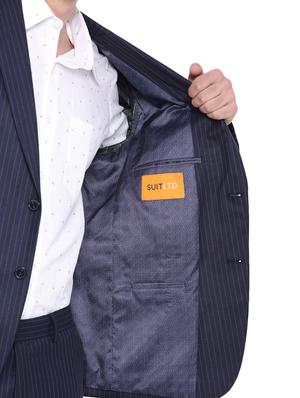 navy blue polyester formal blazer - 12268450 - Standard Image - 5