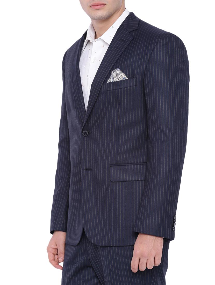 navy blue polyester formal blazer - 12268450 - Zoom Image - 2