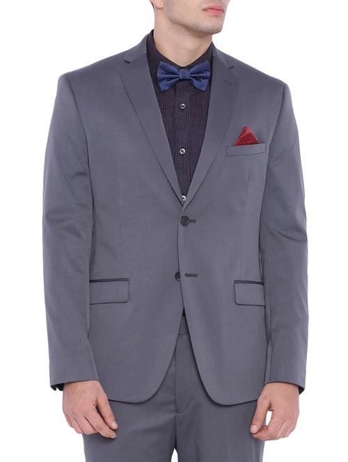 grey polyester formal blazer - 12268452 - Standard Image - 1
