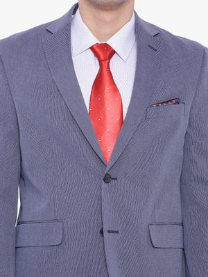 blue cotton formal blazer - 12268456 - Standard Image - 4