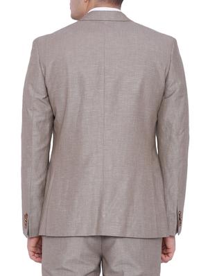 beige linen formal blazer - 12268464 - Standard Image - 3