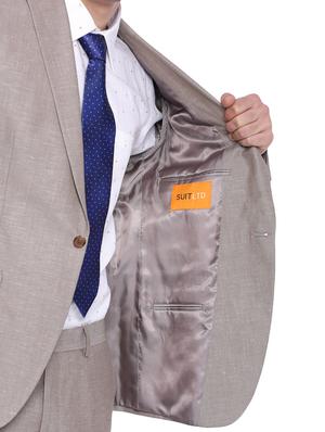 beige linen formal blazer - 12268464 - Standard Image - 5