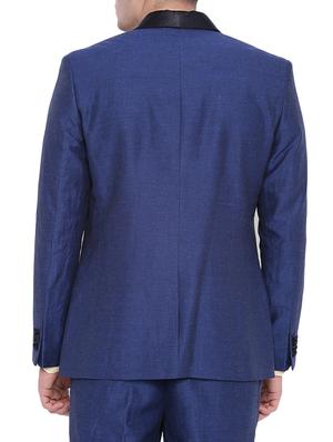 blue linen formal blazer - 12268471 - Standard Image - 3