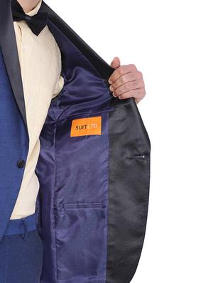 blue linen formal blazer - 12268471 - Standard Image - 5