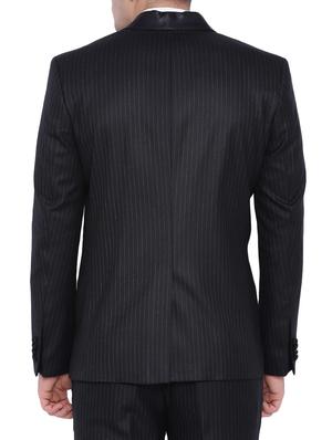 black polyester formal blazer - 12268473 - Standard Image - 3