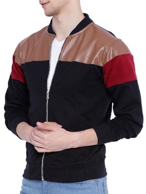 black cotton casual jacket - 12268724 - Standard Image - 2