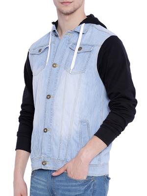 blue washed denim jacket - 12268726 - Standard Image - 2