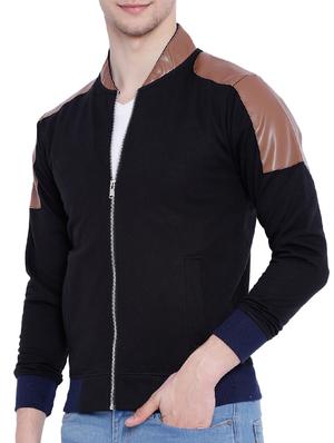 black cotton bomber jacket - 12268727 - Standard Image - 2