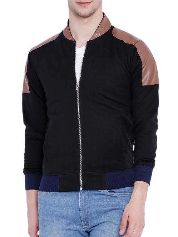 black cotton bomber jacket - 12268727 - Zoom Image - 1