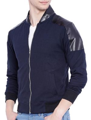 blue cotton bomber jacket - 12268728 - Standard Image - 2