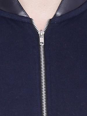 blue cotton bomber jacket - 12268728 - Standard Image - 4