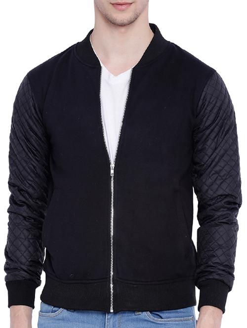 black cotton casual jacket - 12268733 - Standard Image - 1