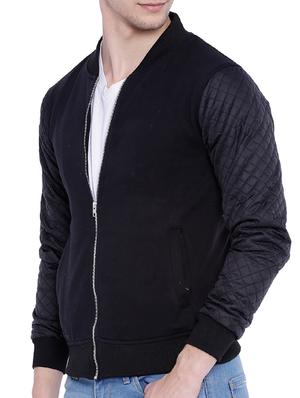 black cotton casual jacket - 12268733 - Standard Image - 2